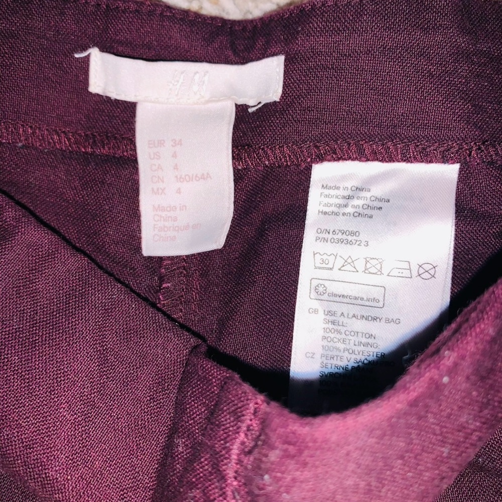 H&M High Waist Purple Shorts NWOT - Picture 3 of 4